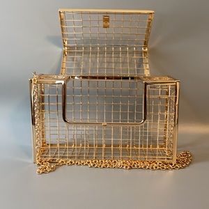 Gold Cage Purse